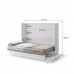 Sienas gulta 140 BED CONCEPT BC-04, balts